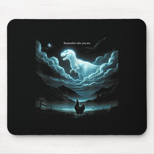 Remember Who You Are Chicken, Funny Evolution Joke Mousepad (Vorne)