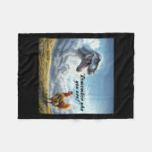 Remember Who You Are Dinosaur Chicken Fleecedecke (Vorderseite (Horizontal))