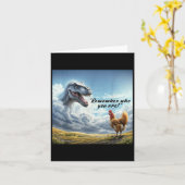 Remember Who You Are Dinosaur Chicken  Karte (Gelbe Blume)