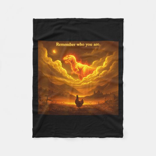 Remember Who You Are Funny Evolution Meme Chicken  Fleecedecke (Vorderseite)