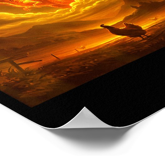 Remember Who You Are Funny Evolution Meme Chicken  Poster (Ecke)