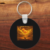 Remember Who You Are Funny Evolution Meme Chicken Schlüsselanhänger (Vorderseite)