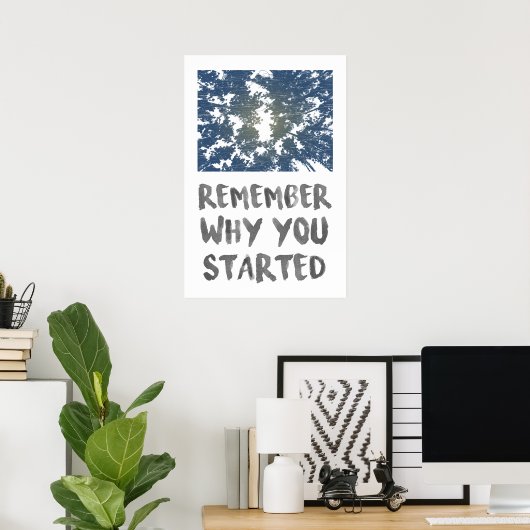 Remember Why Forest Sunlight Motivatational Poster (Heimbüro)