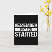 Remember Why You Started - Distressed - Motivation Karte (Gelbe Blume)