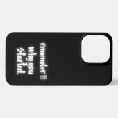 Remember Why You Started Minimal Black Quote  iPhone Hülle (Rückseite (Horizontal))