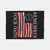 Remember Your Oath 1776 Patriotic Flag  Fleecedecke (Vorderseite (Horizontal))
