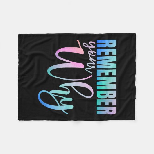 Remember Your Why Gym Motivation Fitness Insration Fleecedecke (Vorderseite (Horizontal))