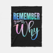 Remember Your Why Gym Motivation Fitness Insration Fleecedecke (Vorderseite)