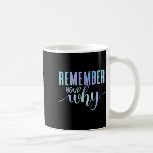 Remember Your Why Gym Motivation Fitness Insration Kaffeetasse (Rechts)
