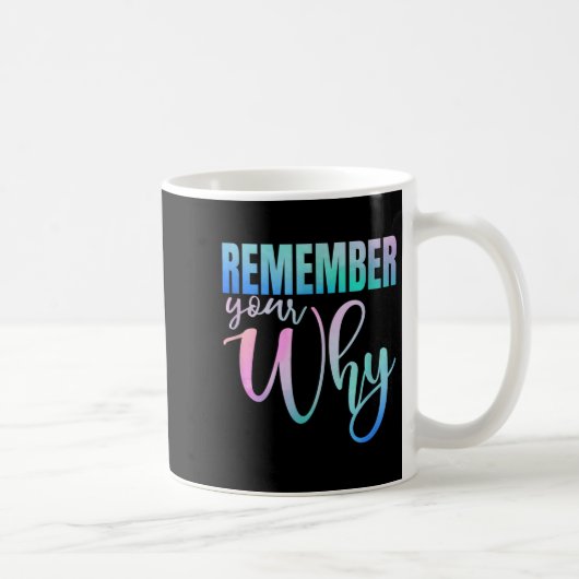 Remember Your Why Gym Motivation Fitness Insration Kaffeetasse (Rechts)