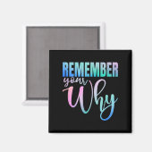 Remember Your Why Gym Motivation Fitness Insration Magnet (Vorderseite/Rückseite)