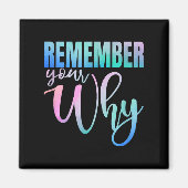 Remember Your Why Gym Motivation Fitness Insration Magnet (Vorne)