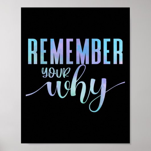 Remember Your Why Gym Motivation Fitness Insration Poster (Vorne)