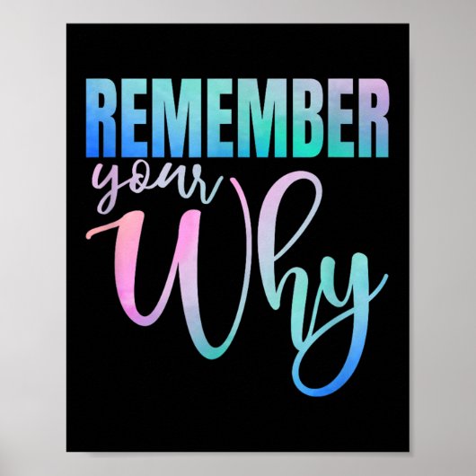 Remember Your Why Gym Motivation Fitness Insration Poster (Vorne)