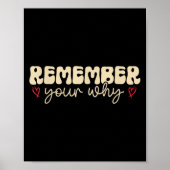 Remember Your Why Motivational  Poster (Vorne)