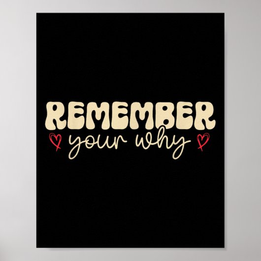 Remember Your Why Motivational  Poster (Vorne)