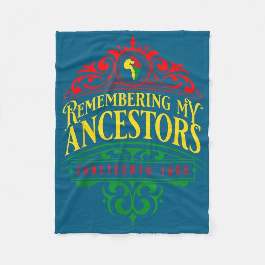 Remembering ancestors juneteenth 1865 pride black fleecedecke (Vorderseite)