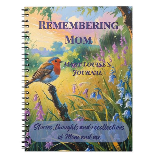 Remembering Mom – Personalized Mom Journal Notizblock (Vorderseite)