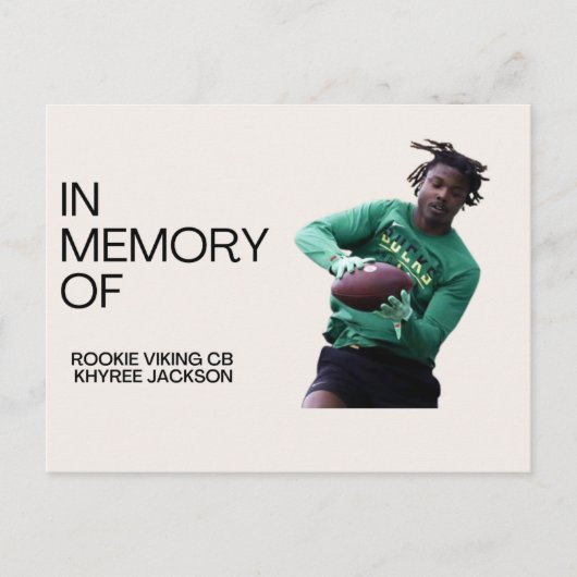 Remembering Vikings Rookie CB Khyree Jackson Postkarte (Vorderseite)