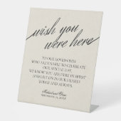 Remembrance Black & White In Loving Memory Wedding Sockelschild (Vorderseite)