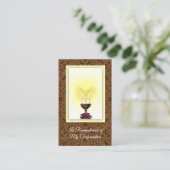 Remembrance Card Dove Host Sacrament Confirmation Visitenkarte (Stehend Vorderseite)