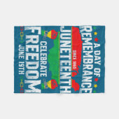 Remembrance celebrate freedom juneteenth black fleecedecke (Vorderseite (Horizontal))
