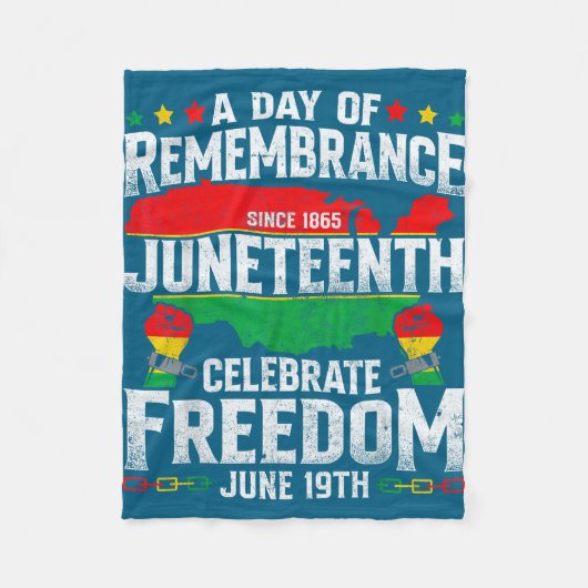 Remembrance celebrate freedom juneteenth black fleecedecke (Vorderseite)