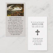 Remembrance Green Orange Blue Sympathy Card Visitenkarte (Vorne/Hinten)