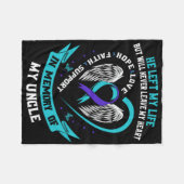 Remembrance In Memory Of My Uncle Suicide Awarenes Fleecedecke (Vorderseite (Horizontal))
