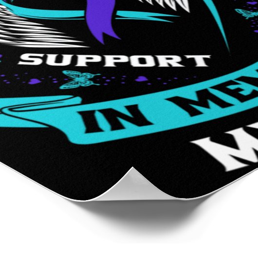 Remembrance In Memory Of My Uncle Suicide Awarenes Poster (Ecke)