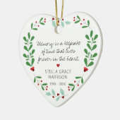Remembrance Memory Is A Keepsake Greenery Phot Keramik Ornament (Links)