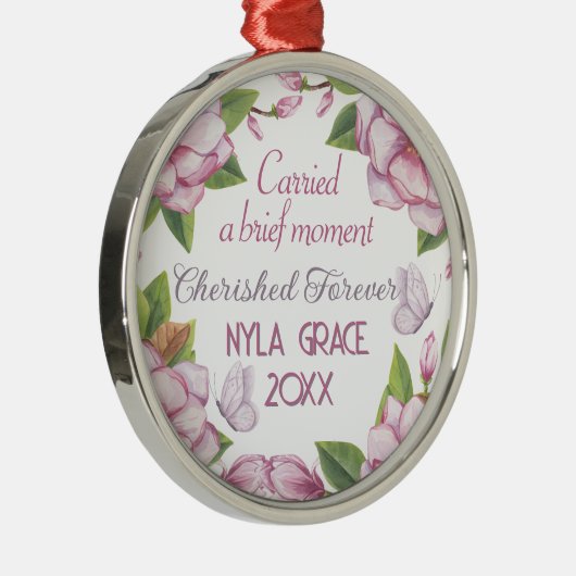 Remembrance Miscarriage, stillborn keepsake Ornament Aus Metall (Rechts)