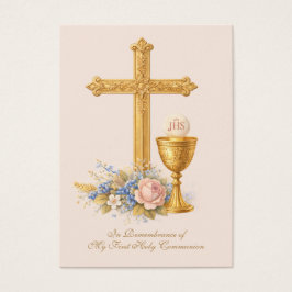 Remembrance Prayer Card for First Holy Communion