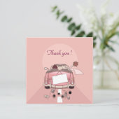 remerciement Hochzeitsauto Dankeskarte (Stehend Vorderseite)