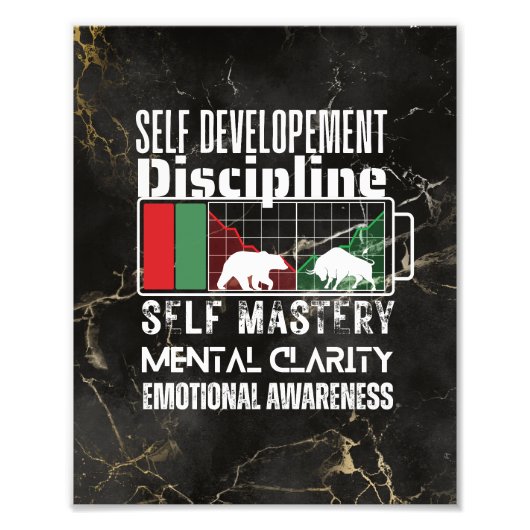 Reminder and motivation | Forex mindset | Marble Fotodruck (Vorne)