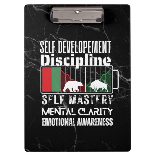 Reminder and motivation | Forex mindset | Marble Klemmbrett (Vorderseite)