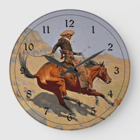 Remington: Der Cowboy, Große Wanduhr (Vorderseite)