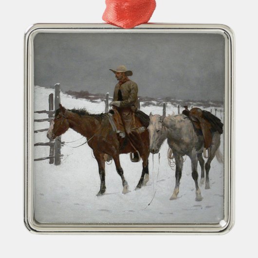 Remington - Der Fall des Cowboys Ornament Aus Metall (Vorne)