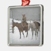 Remington - Der Fall des Cowboys Ornament Aus Metall (Links)