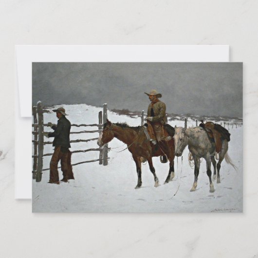 Remington - Der Niedergang des Cowboys, Karte (Vorderseite)