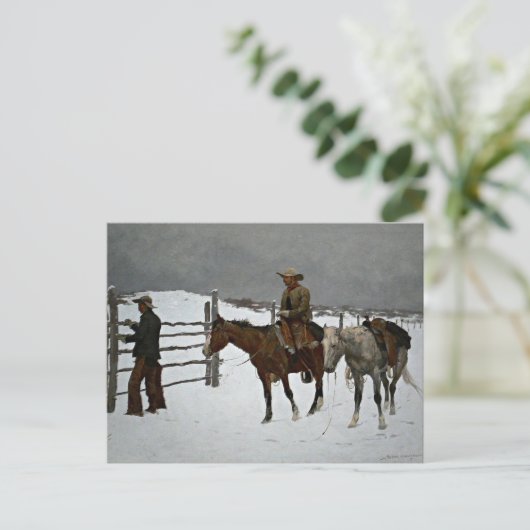 Remington - Fall des Cowboy Postkarte (Stehend Vorderseite)