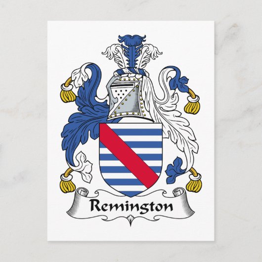 Remington Familienwappen Postkarte (Vorderseite)