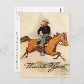Remington ist Offizier der Kavallerie Postkarte (Vorne/Hinten)
