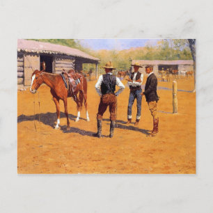 Remington - Kauf von Polopferden im Westen Postkarte