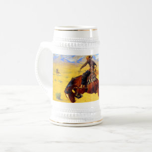 Remington Old West Horse und Cowboy Bierglas