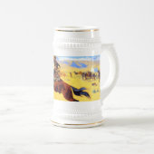 Remington Old West Horse und Cowboy Bierglas (VorderseiteRechts)