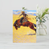 Remington Old West Horse und Cowboy Einladung (Stehend Vorderseite)