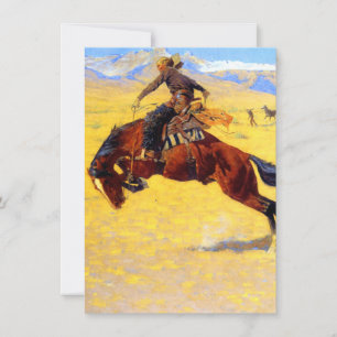Remington Old West Horse und Cowboy Einladung