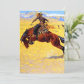 Remington Old West Horse und Cowboy Einladung (Stehend Vorderseite)