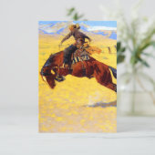 Remington Old West Horse und Cowboy Einladung (Stehend Vorderseite)